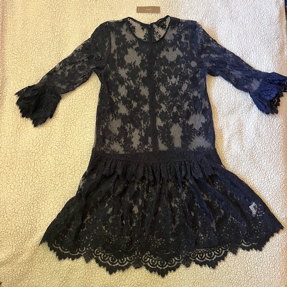 J. Crew Lace Overlay Dress